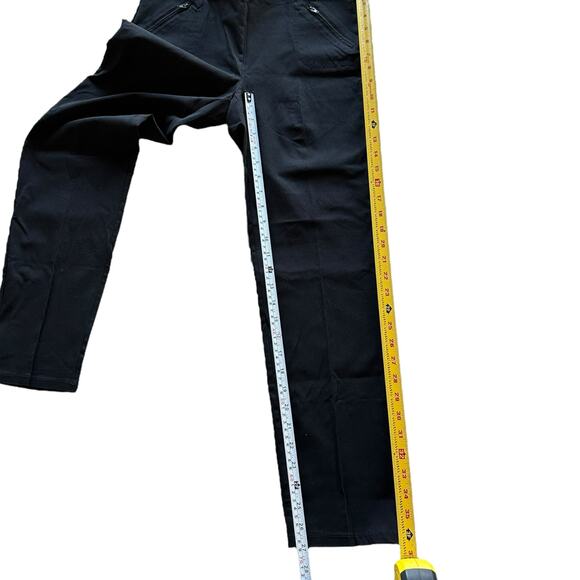Womens Pants Size Small Black Pull On Stretchy Comfy Zipper Pockets Professional - Picture 3 of 8
